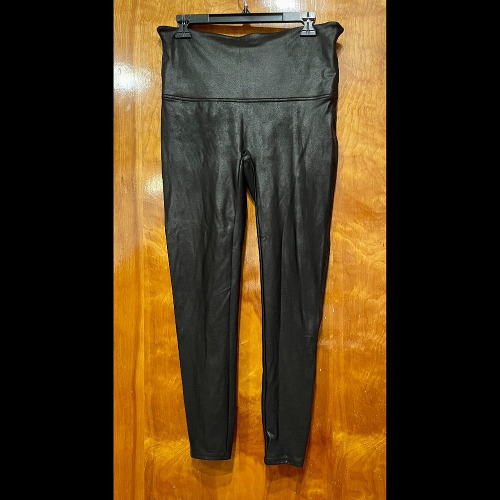 Spanx Faux Leather Leggings, 1X, Black